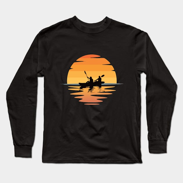 Kayaking - Tandem Kayakers Long Sleeve T-Shirt by Kudostees